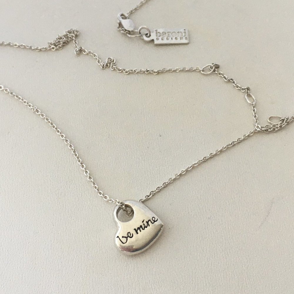 Baroni Designs "Be mine" necklace  925  Sterling Silver  18"